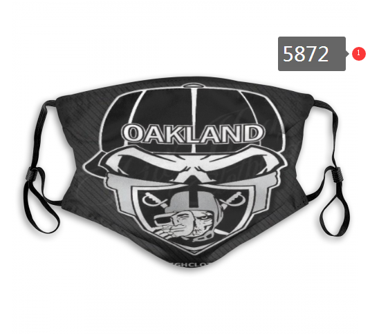 2020 NFL Oakland Raiders Dust mask with filter->nfl dust mask->Sports Accessory